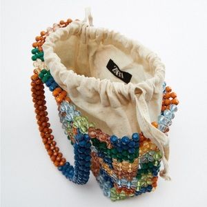 Zara Mini Beaded Bucket Bag!